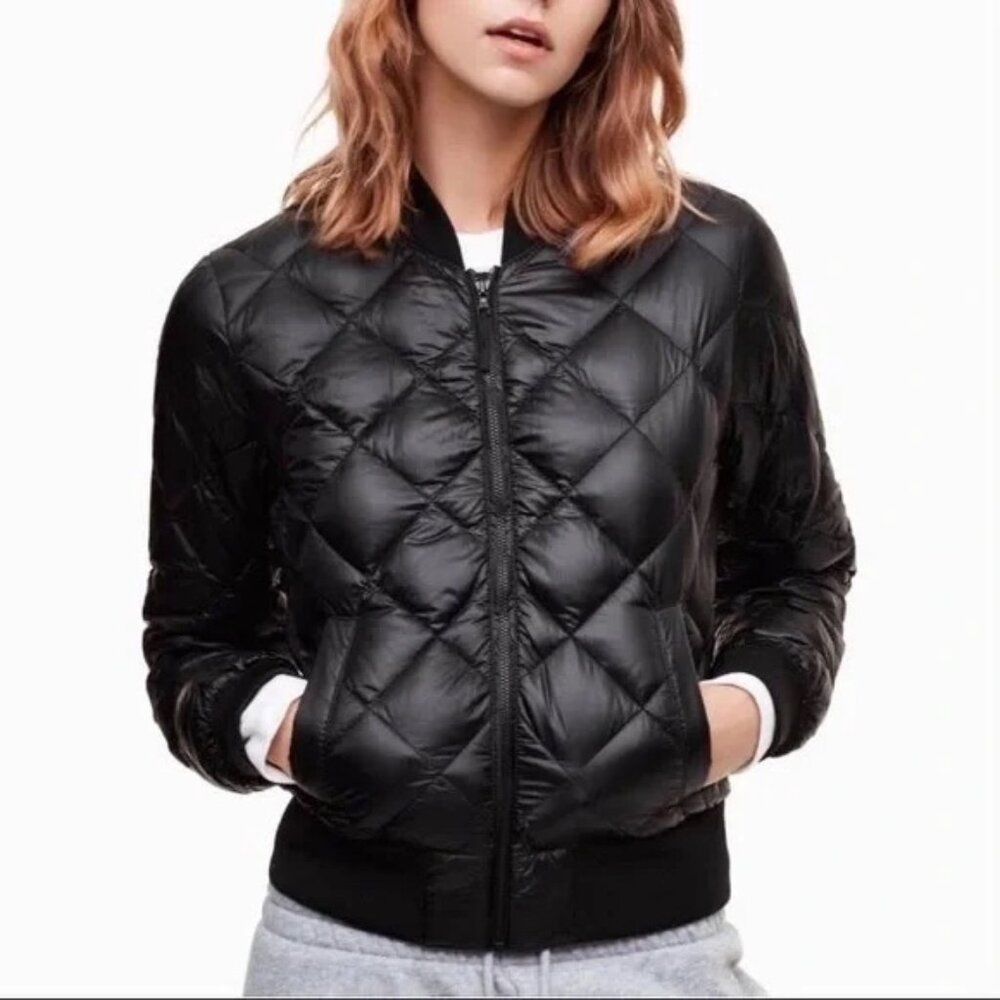 Aritzia TNA League Puffer Jacket Black XS